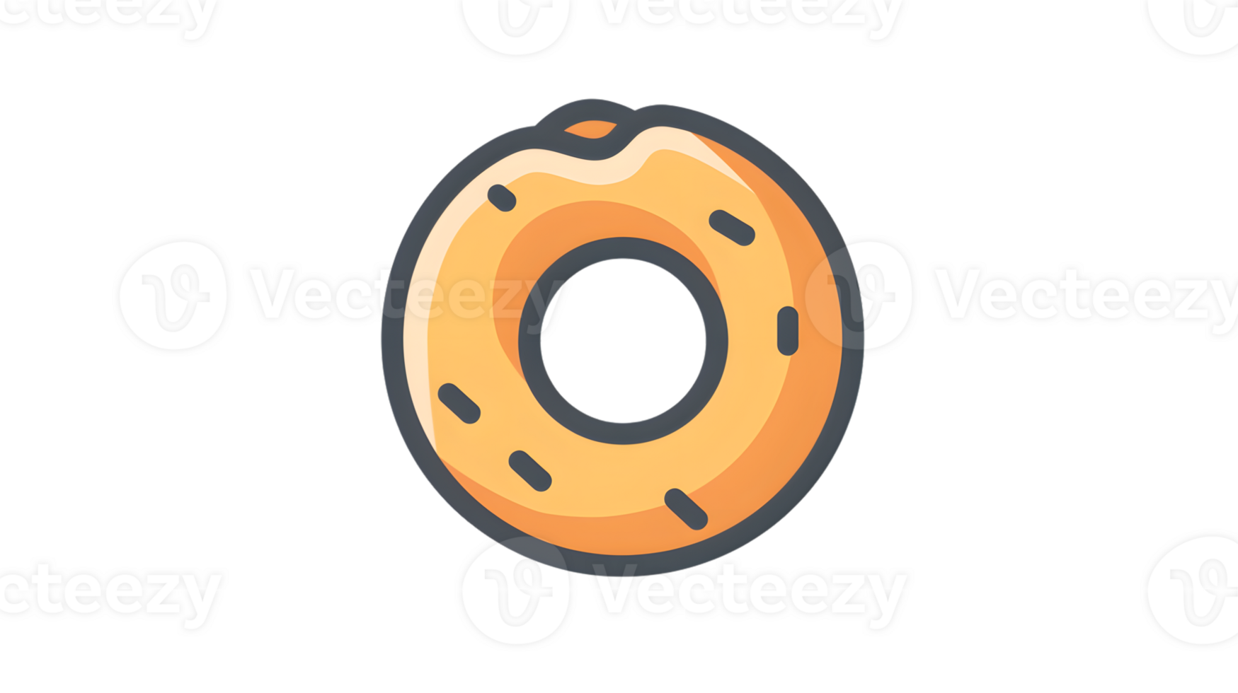 A delicious glazed donut with colorful sprinkles perfect for food and png