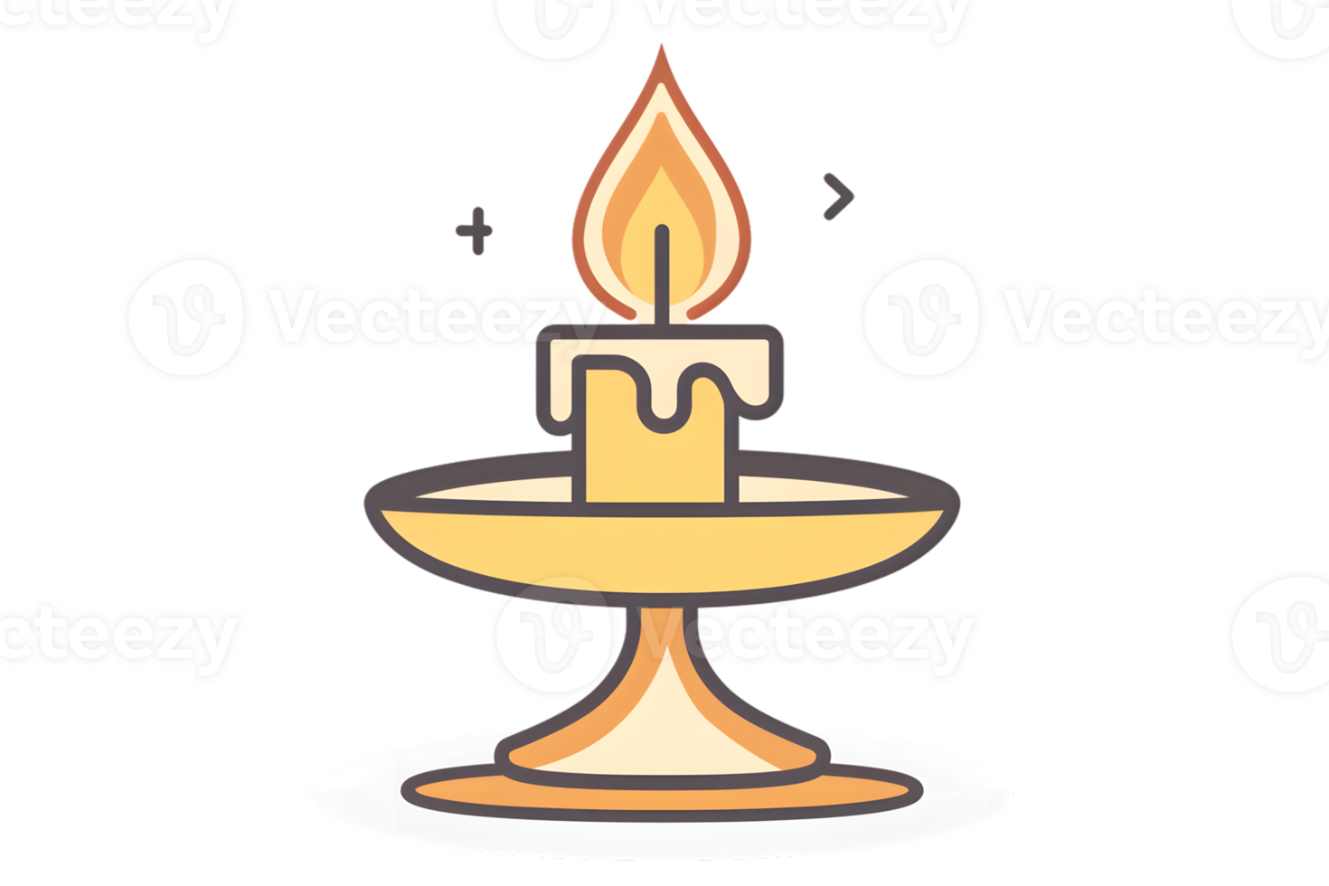 A lit candle in a decorative holder perfect for ambiance and design elements png