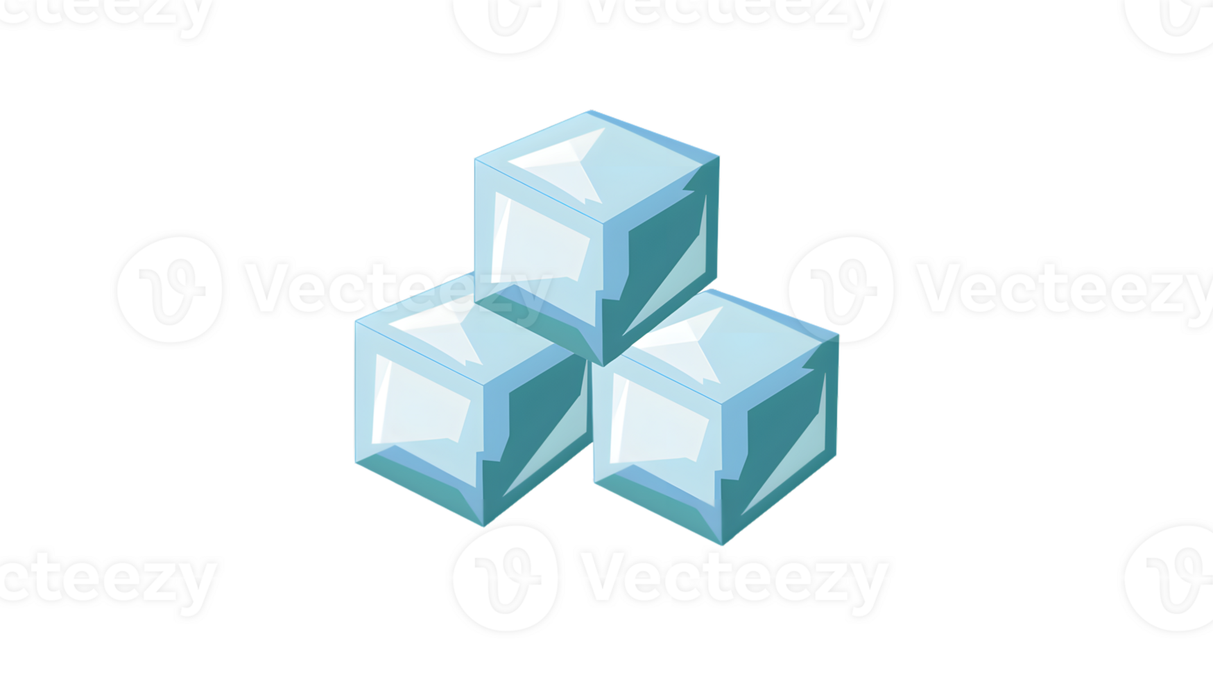 Stacked Ice Cubes A Cool and Refreshing 3D Illustration for Various Designs png