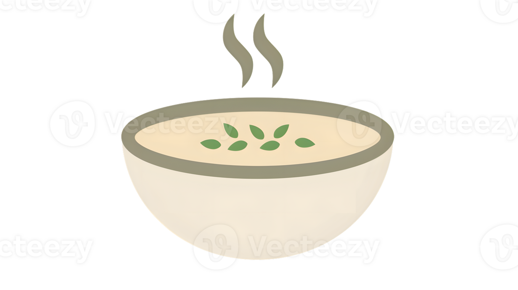 A steaming bowl of soup with fresh herbs perfect for culinary and healthfocused content png