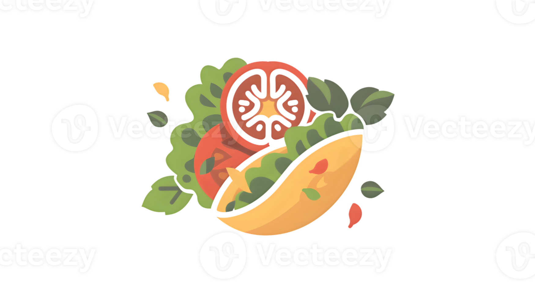 Fresh Salad Ingredients with Vibrant Vegetables and Crispy Chips for Healthy Eating and Culinar png