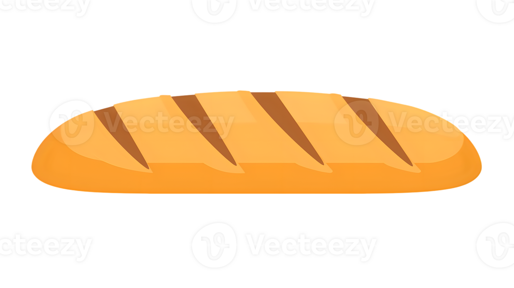 Freshly Baked Bread Loaf with Crusty Exterior and Slit Design for Culinary and Bakery Themes png