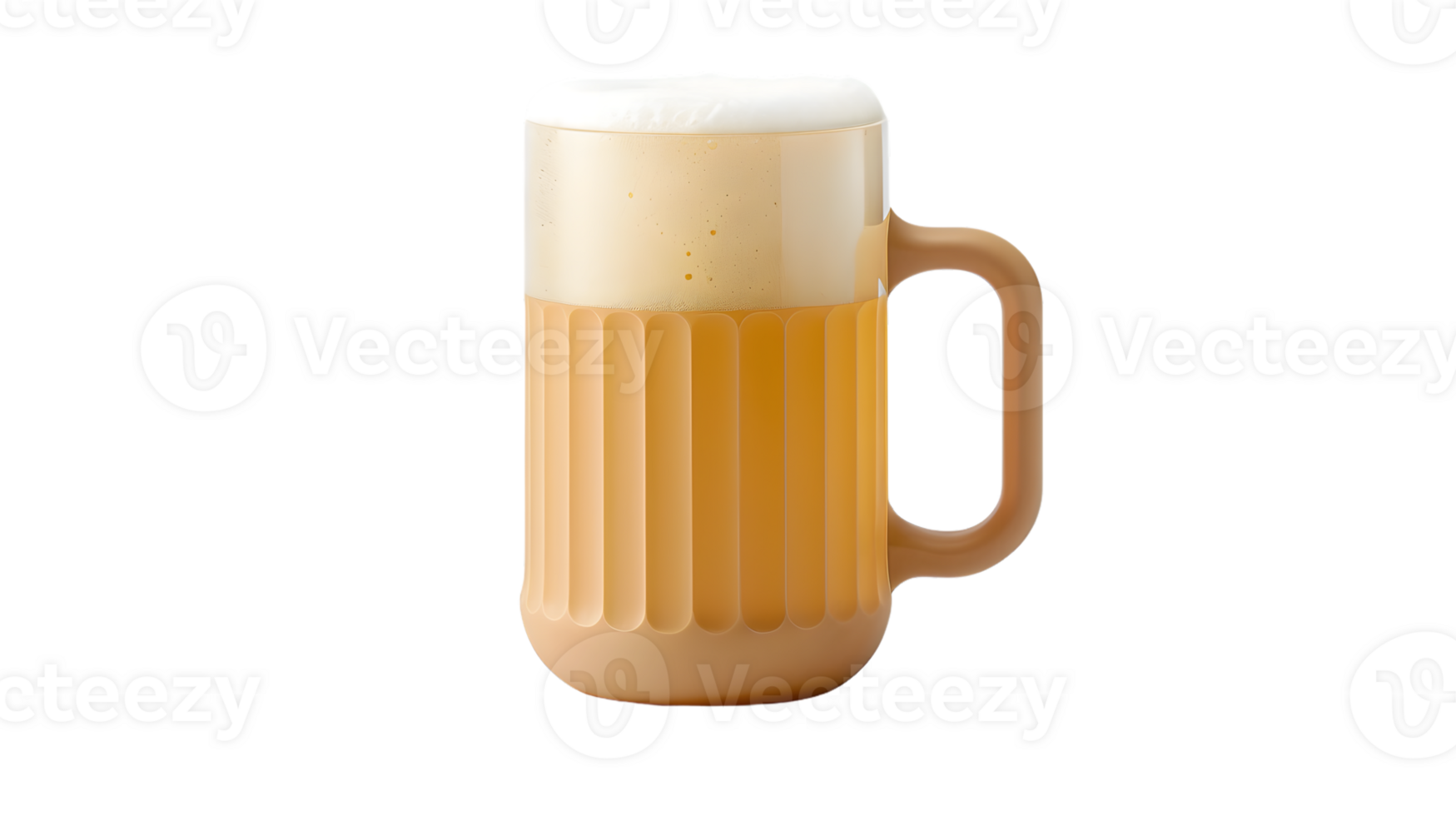 Refreshing Glass of Beer with Frothy Head on a Transparent Background png