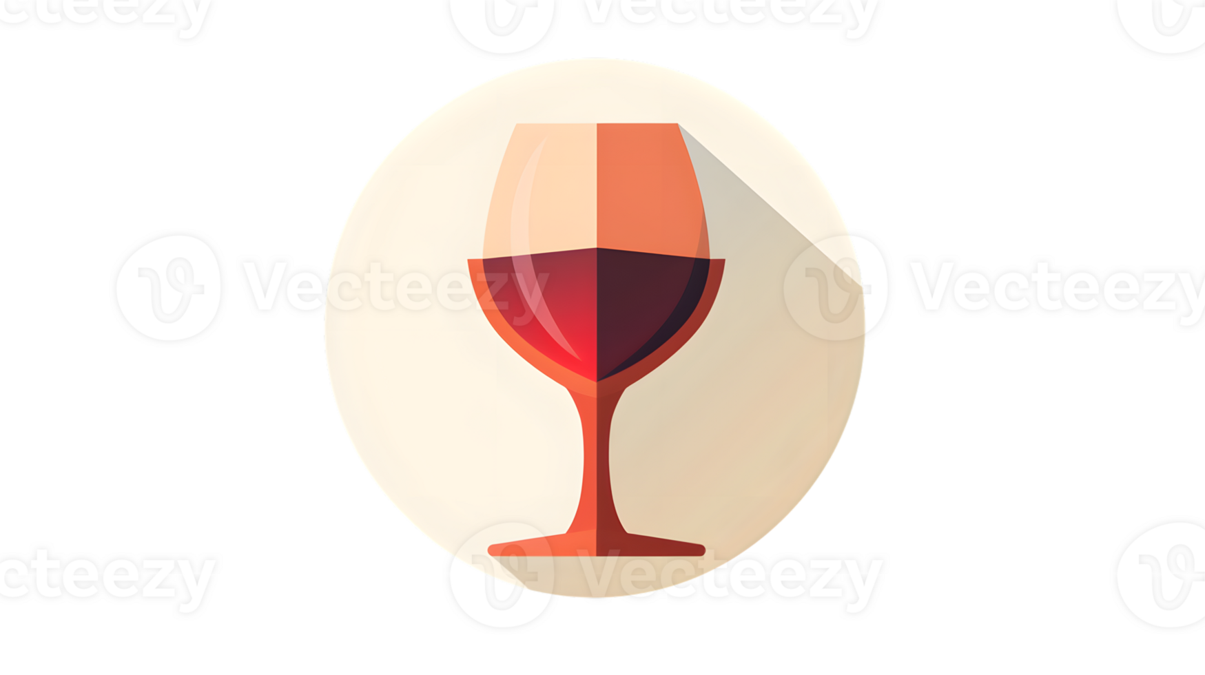 Elegant Wine Glass Icon with Gradient Colors for Design and Marketing Purposes png