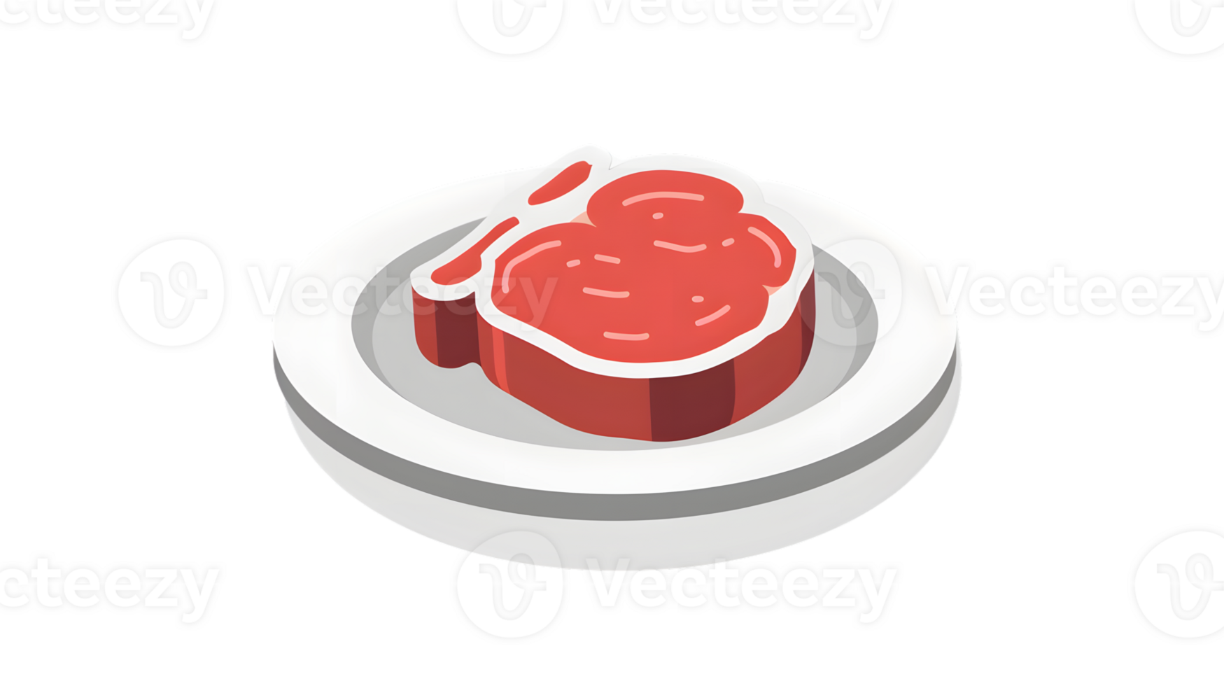 A succulent steak on a plate ready to be served for a delicious meal png