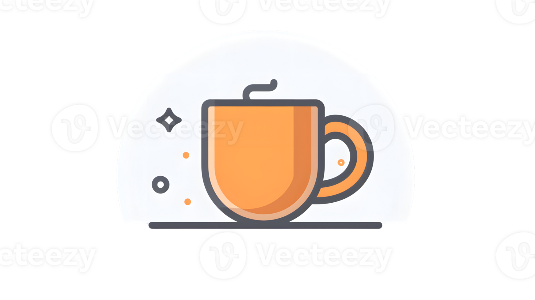 A steaming cup of tea or coffee with steam rising set against a minimalist background for vari png