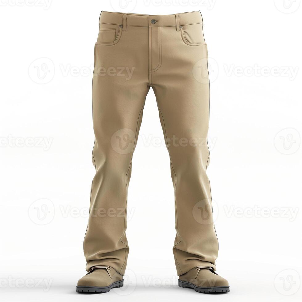 Casual beige pants showcased, suitable for various occasions and styles. photo
