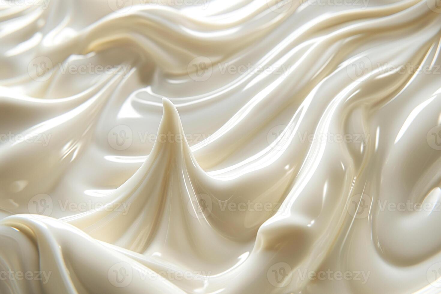 Close-up of creamy, swirled texture resembling luxurious frosting or thick cream. photo
