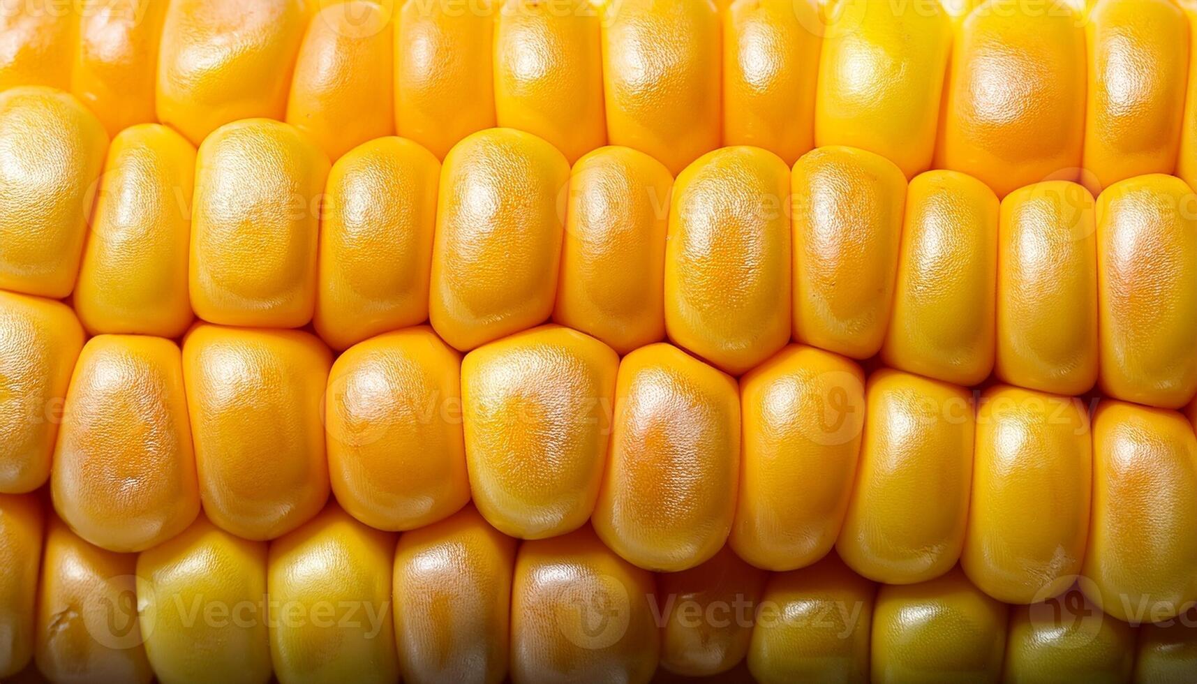 Golden Corn Kernels Close-Up Reveals Natural Texture and Color During Harvest Season on a Sunny Day photo