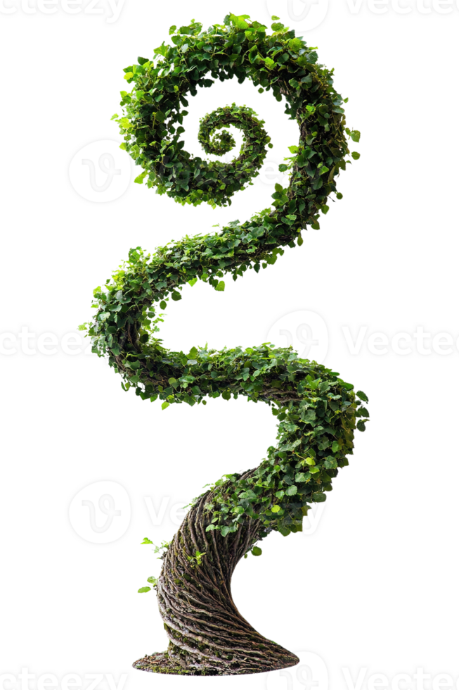 Whimsical Spiral Topiary Tree png
