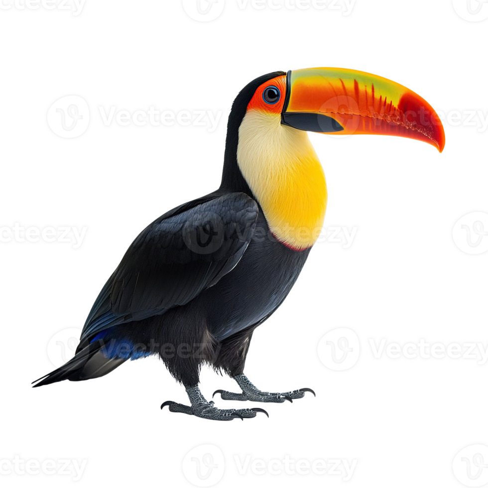 Vibrant Toucan with Colorful Beak png