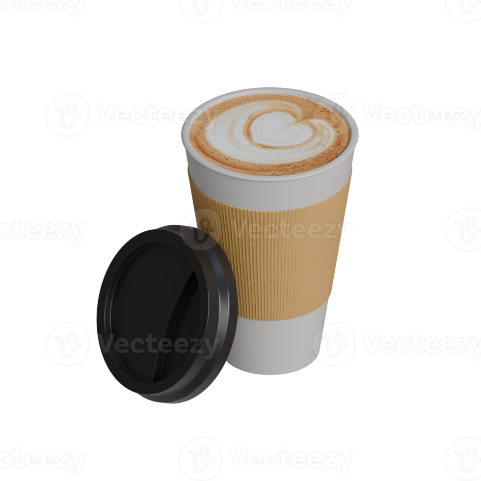 A coffee cup with a lid and a straw png