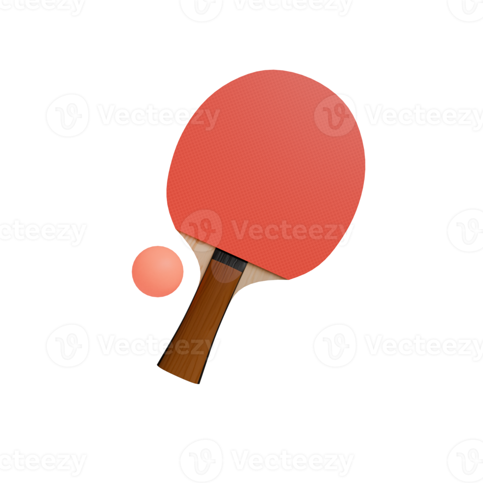 Table tennis 3d render isolated png