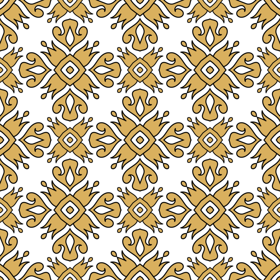 Indian Ethnic Vintage Seamless Pattern Retro Style. png