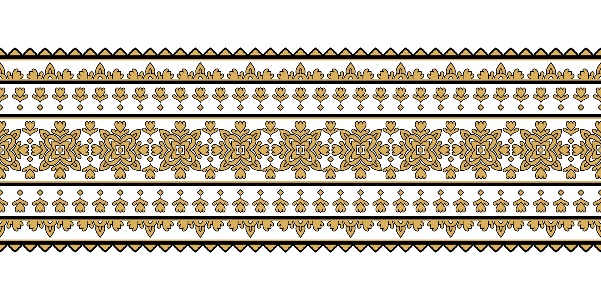 Ornamental Ethnic Damask Floral Pattern Seamless Design. png