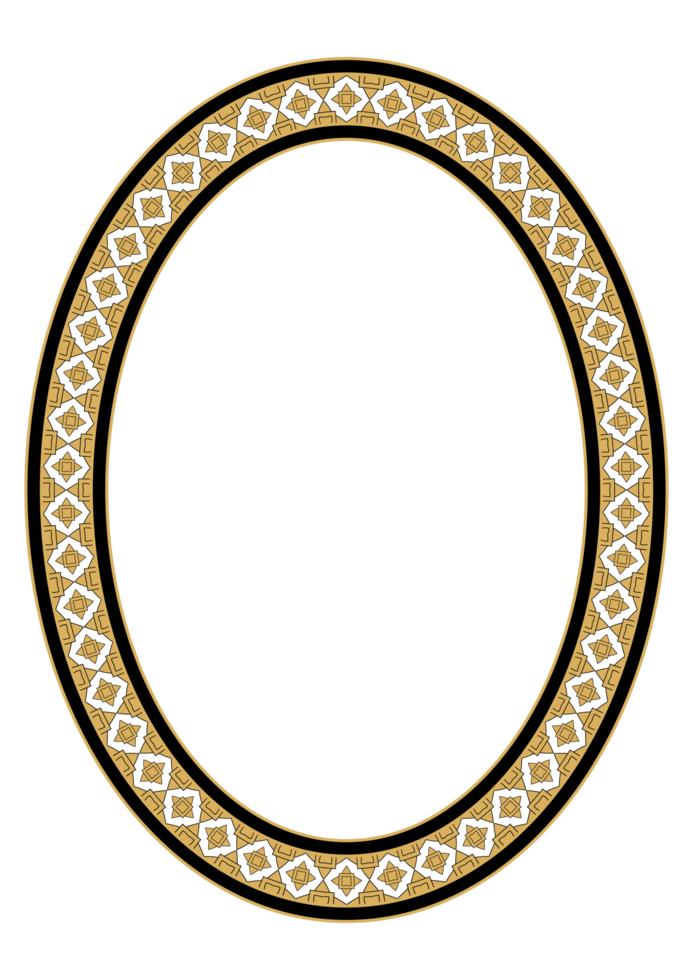 Classic Vintage Ethnic Ornate Frame Border Style. png