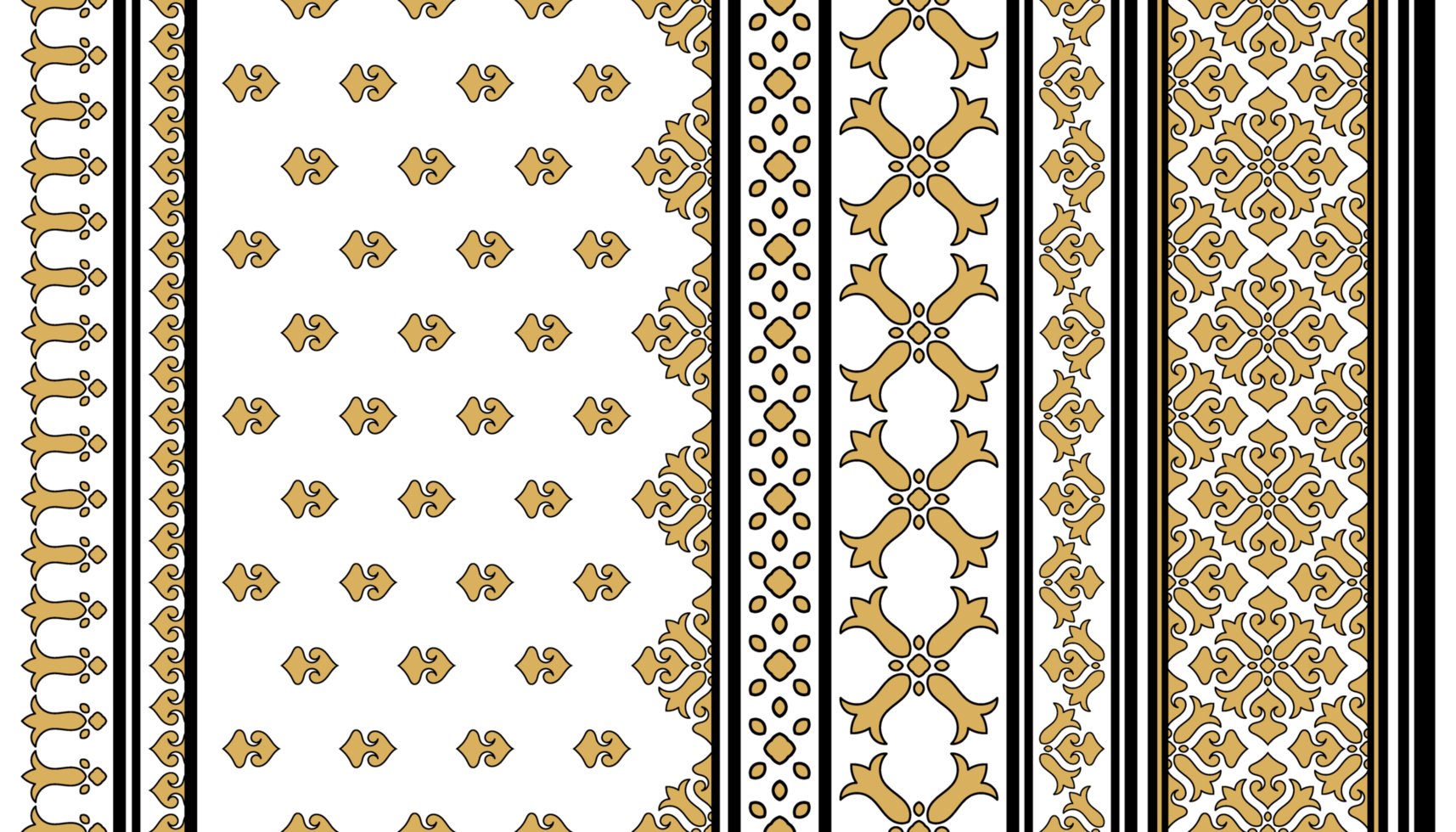 Arabesque Floral Pattern Seamless Ethnic Vintage Design. png