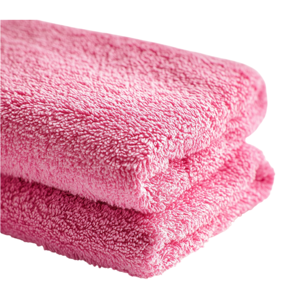a pair of pink towels on a transparent background png