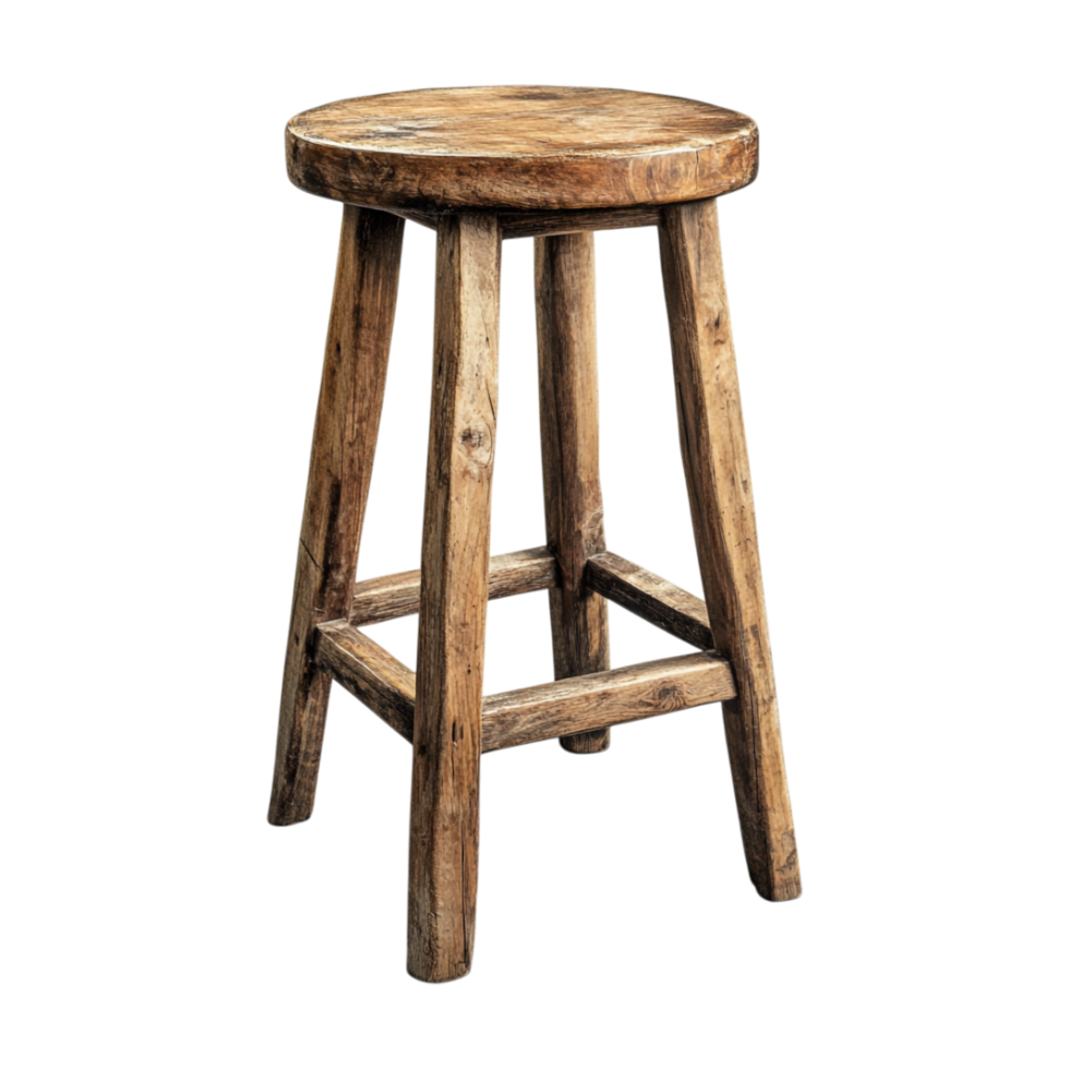 wooden stool on a transparent background png