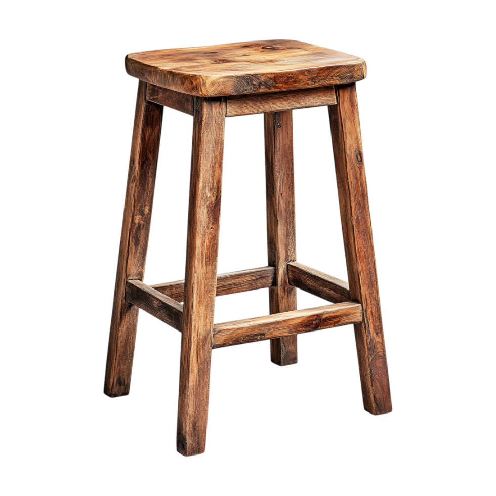 a wooden stool on a transparent background png