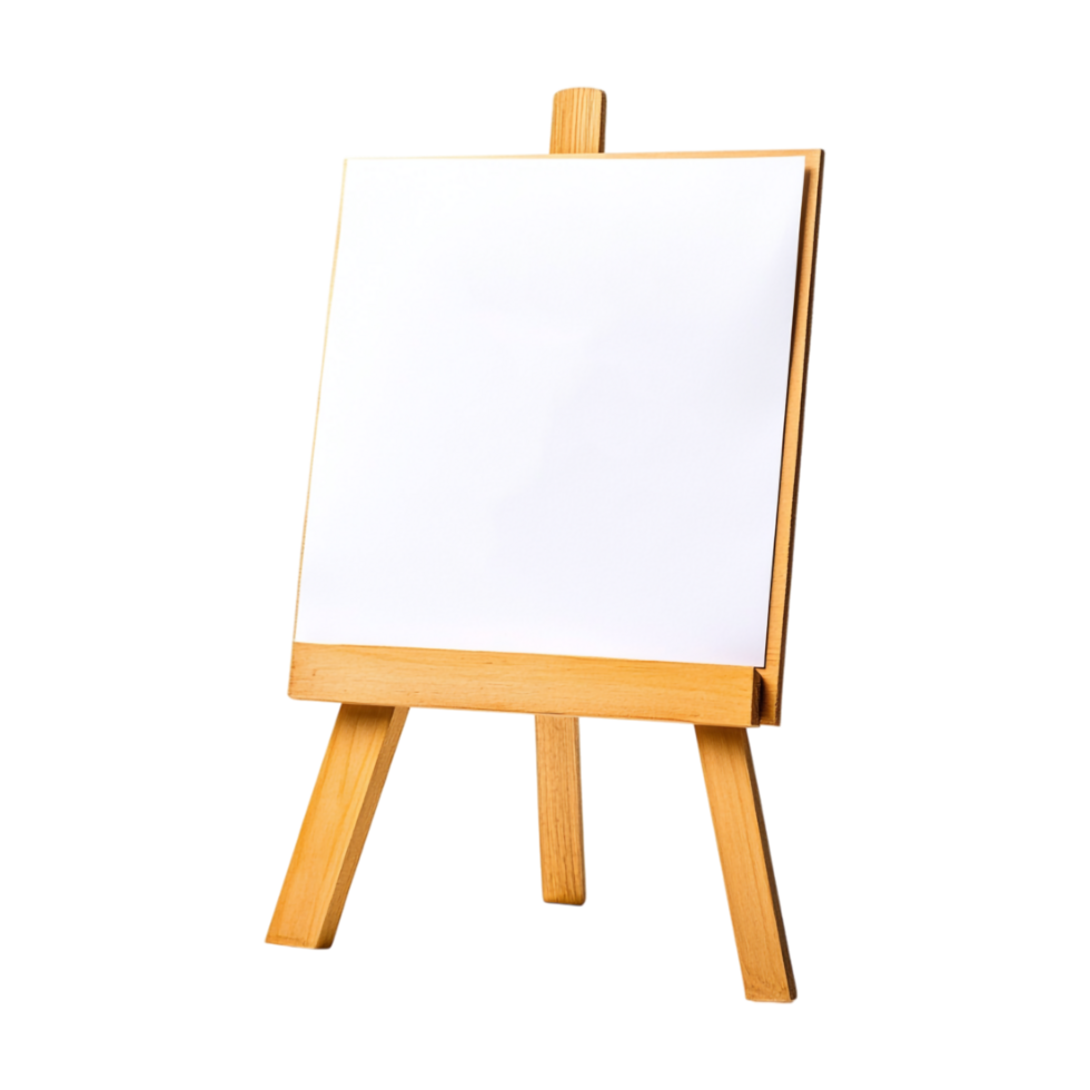a an easel with a blank white board on it png