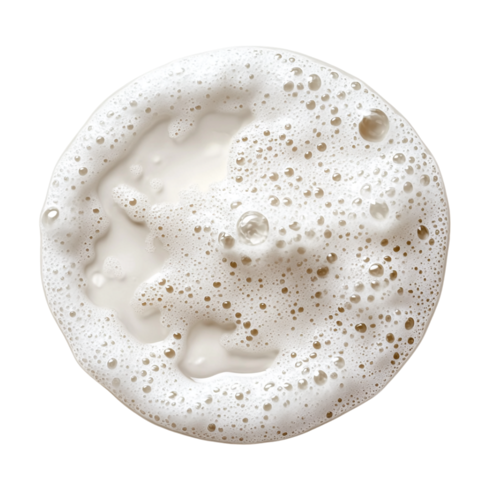 a white foam drink on a transparent background png