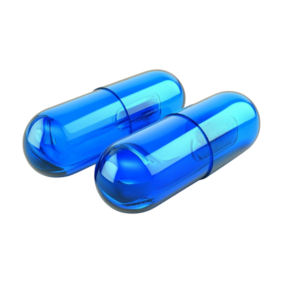 blue pill on transparent background png