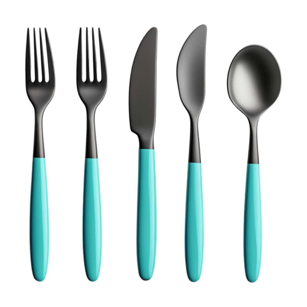 a set of utensils on transparent background png
