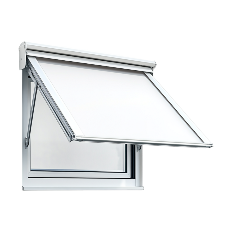 a window with a white awning on it png
