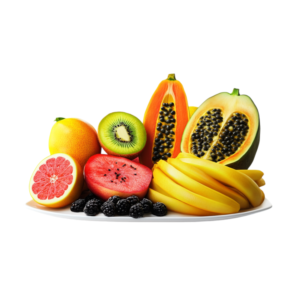 fruit on a plate with a transparent background png