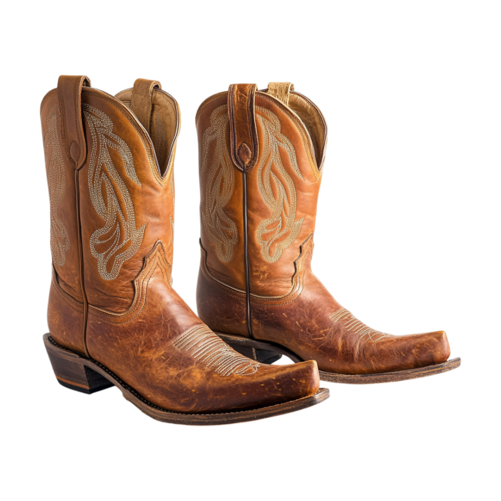 a pair of cowboy boots on a transparent background png