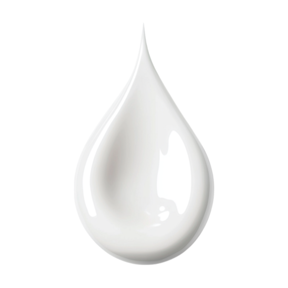 drop of white liquid on a transparent background png