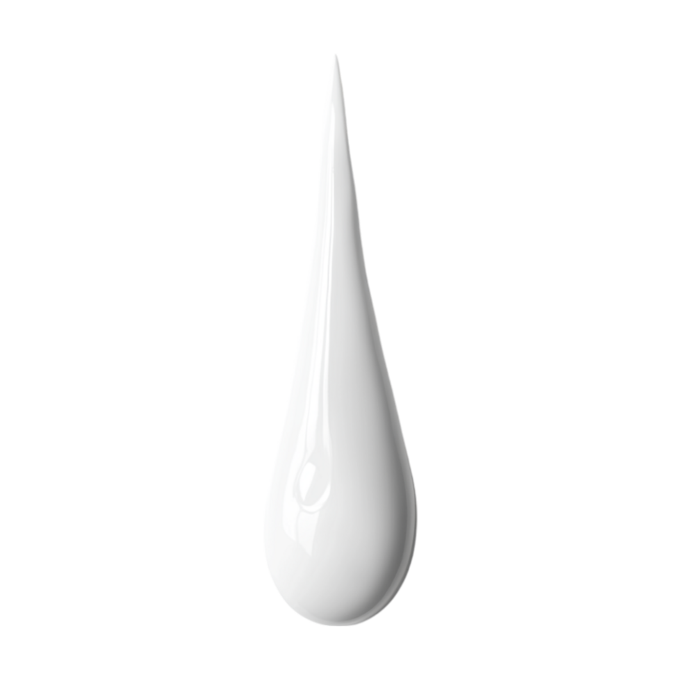 a drop of white liquid on a transparent background png