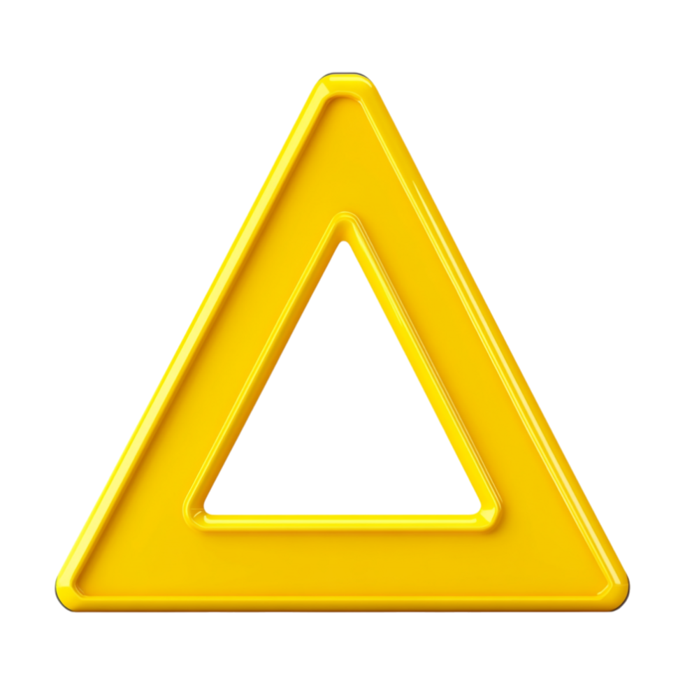 Transparent or Image of Yellow Triangular Shape png