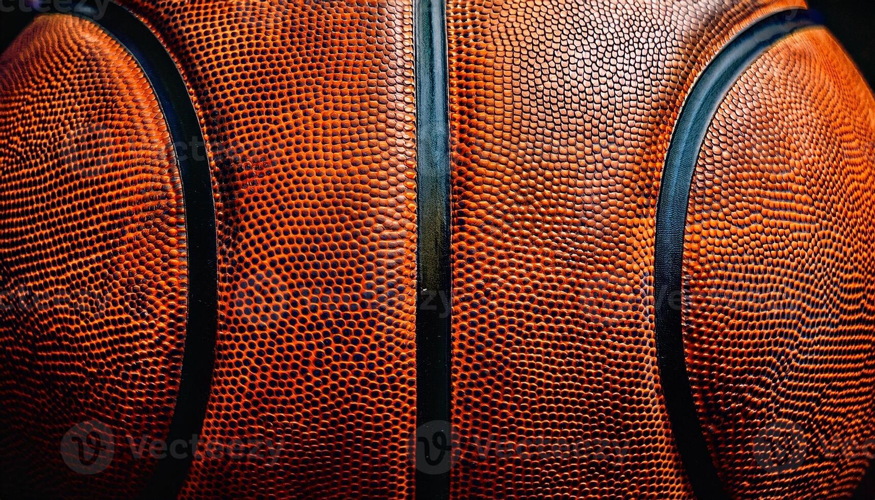 Close up of a Textured Basketball Highlighting Its Intricate Surface Detail and Design During a Game in an Indoor Court photo