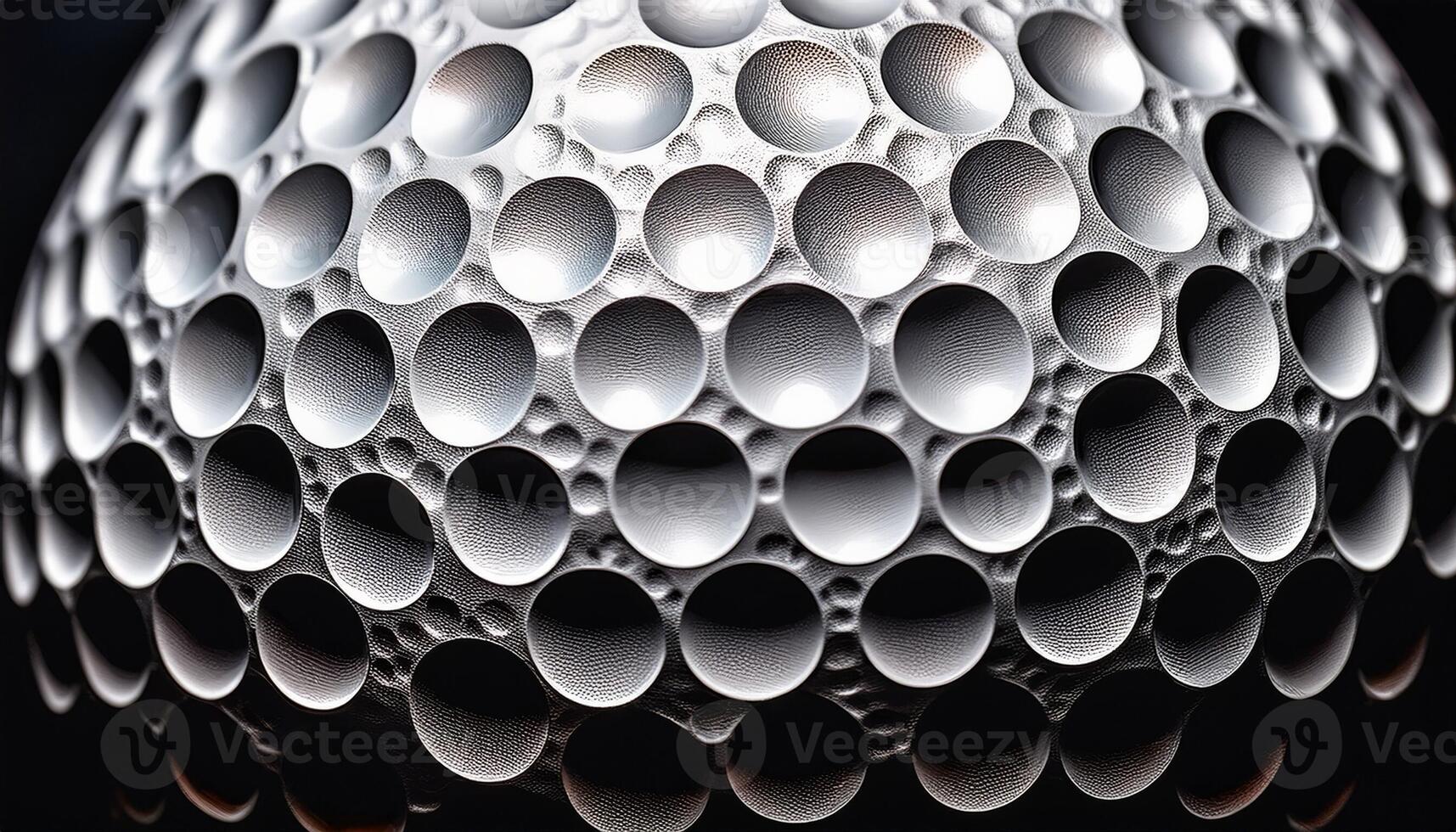 Intricate Close-Up View of a Textured Surface Resembling a Golf Ball Captured in a Unique Light photo