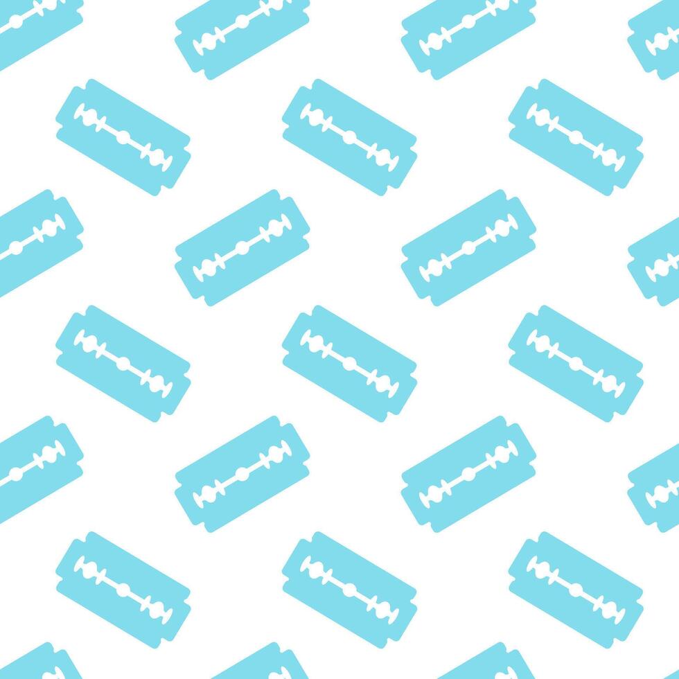 Razor Blade seamless pattern on white background vector