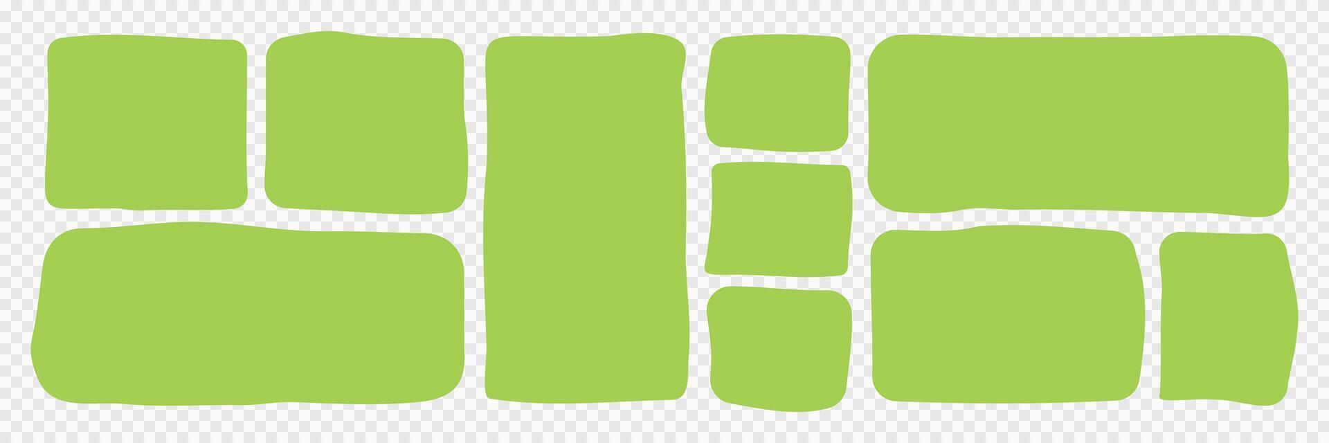 Set of Deform Shapes for Text. Abstract rectangle frames with wiggly borders. Dialog boxes. illustration vector