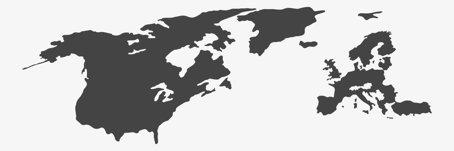 Map on NATO black and white vector
