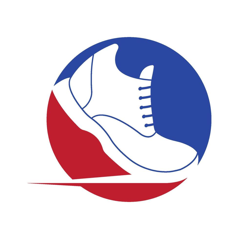 shoe sneaker logo template vector
