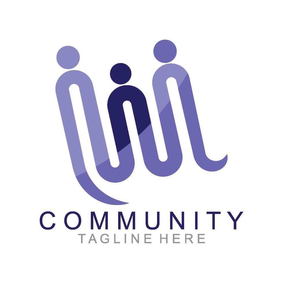 Community, network and social logo icon vector