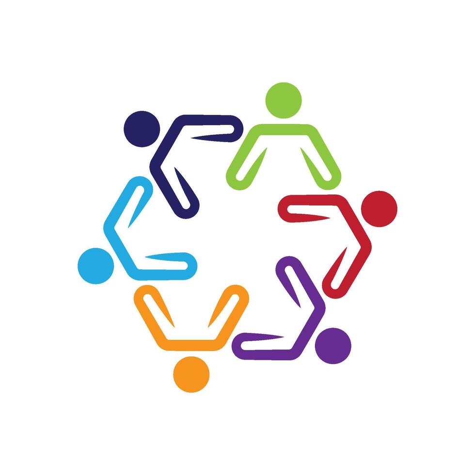 Community, network and social logo vector