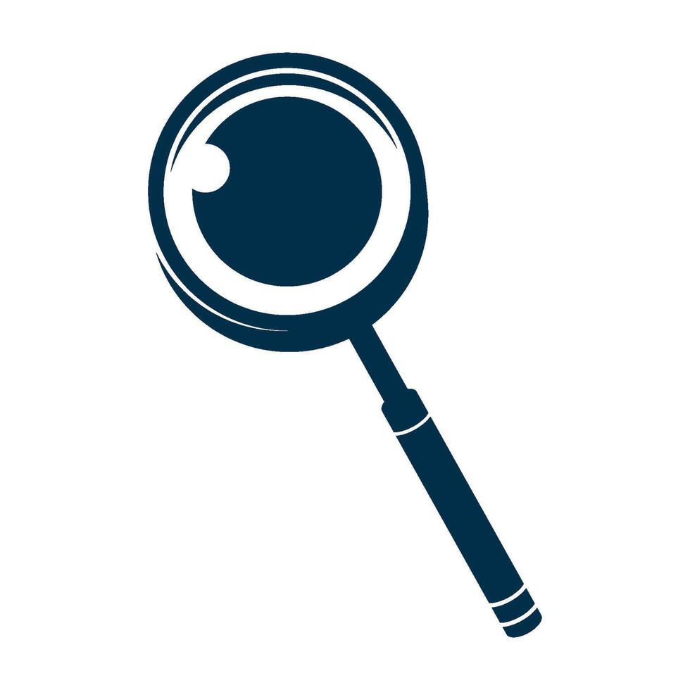 Magnifying glass icon, magnifier or loupe sign vector