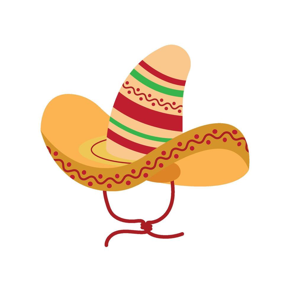 Sombrero hat icon logo flat design template vector