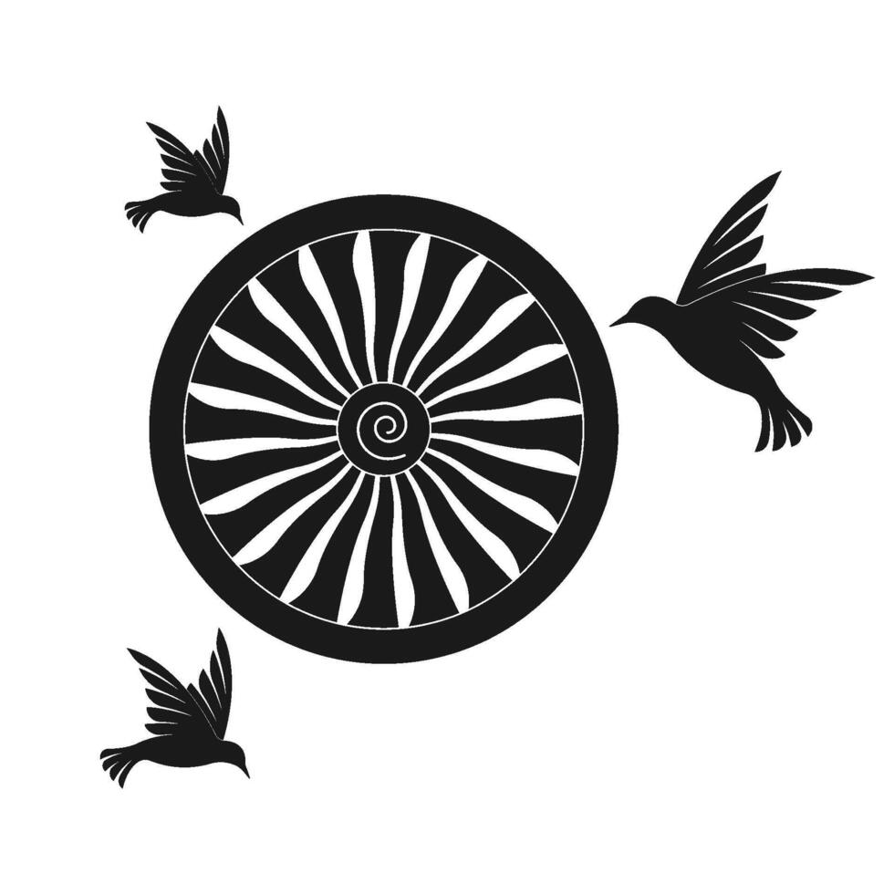 Bird strike icon design on the plane vector