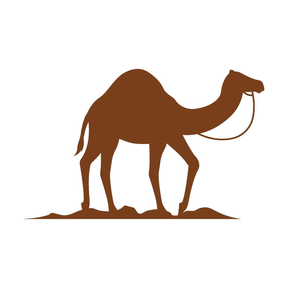 Camel illustration logo design vector