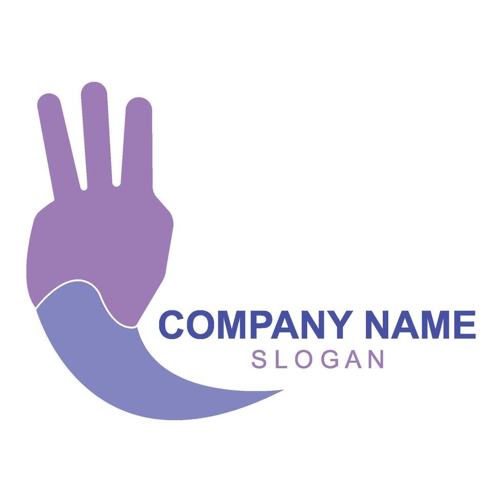 Hand Care Logo Template flat design vector