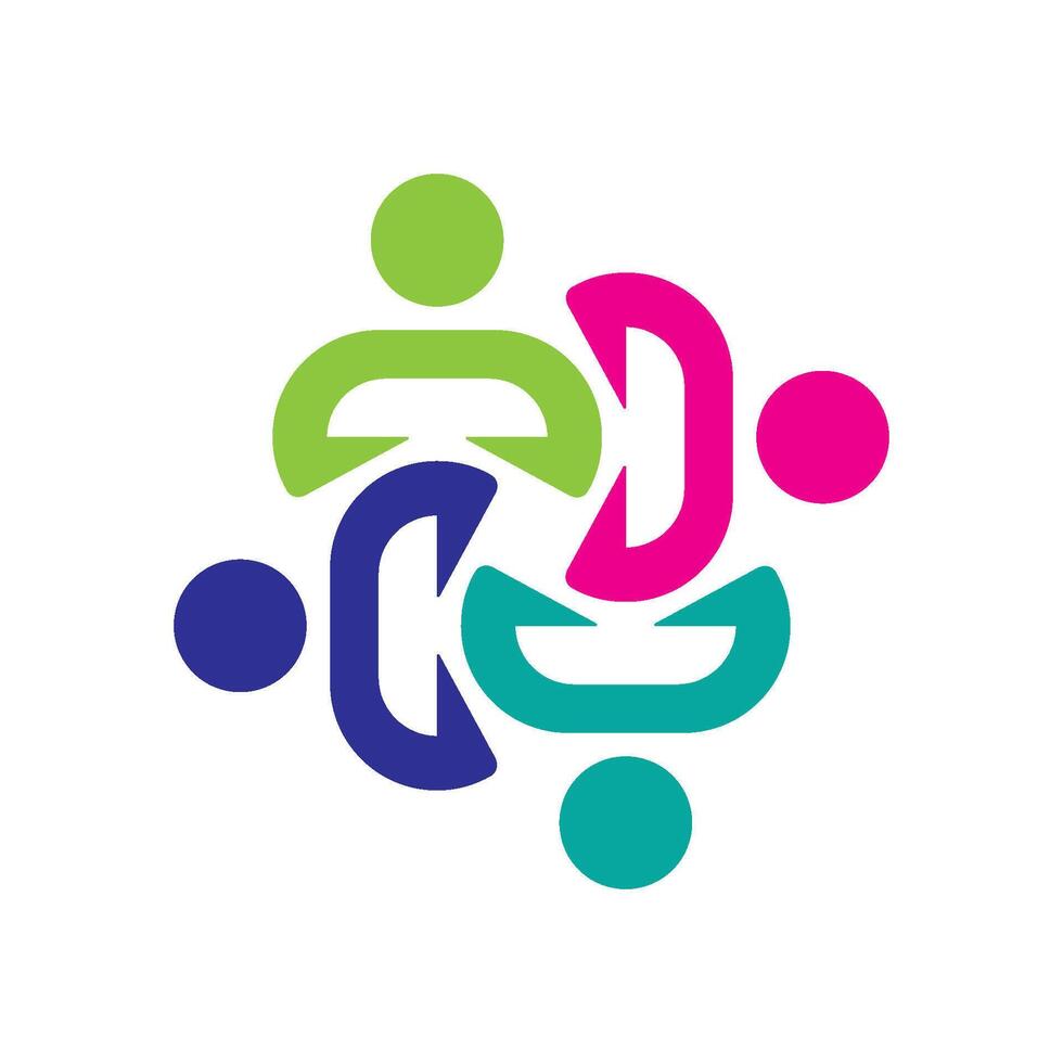 Community, network and social design template vector