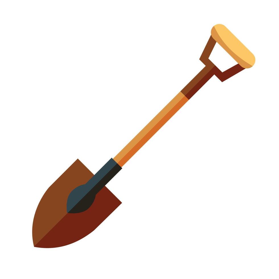 Classic Digging Shovel Isolated on White vector