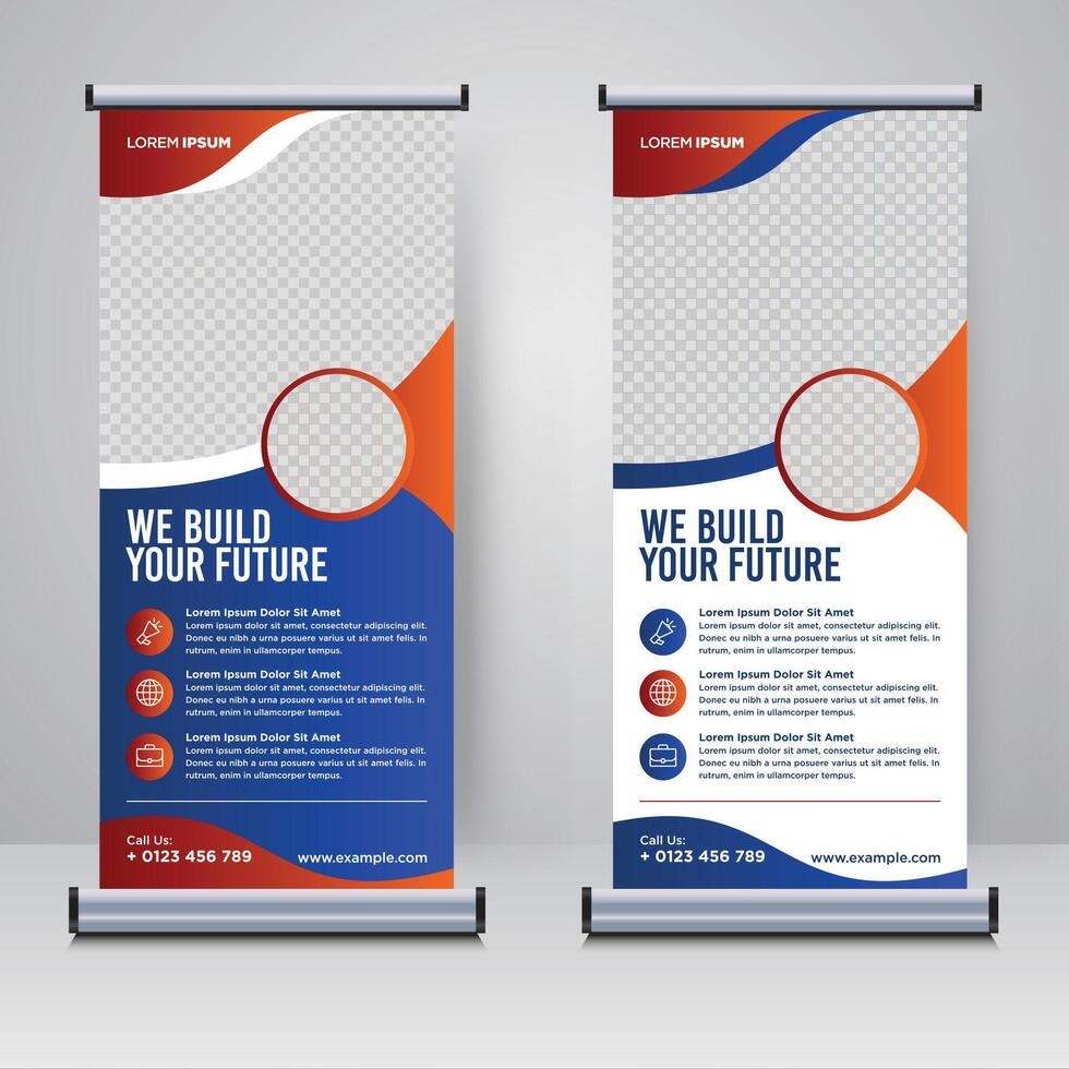 Corporate rollup X banner design template vector